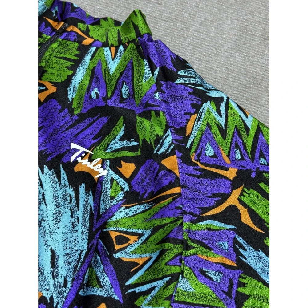Vintage Tinley Cycling Jersey‎ Mens XL 90s Retro Graphic Shirt Colorful Zip